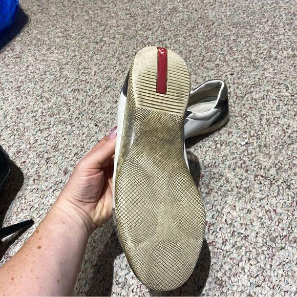 Prada Sport Women's Leather Sneakers Color Block Designer Shoes Size 6.5 - Picture 5 of 7